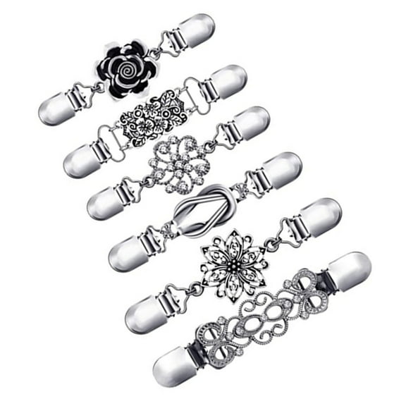 Women Cardigan Collar Clip Vintage Sweater Shawl Clip Shawl Scarf Metal Clip