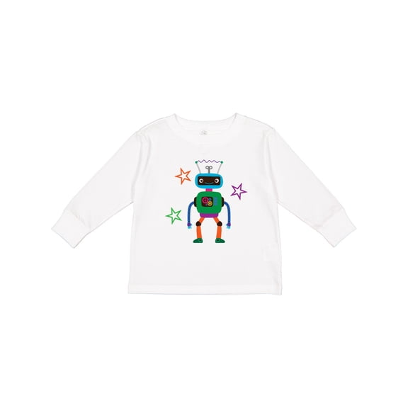 Inktastic Funny Robotics Team Robot Boys or Girls Long Sleeve Toddler T-Shirt