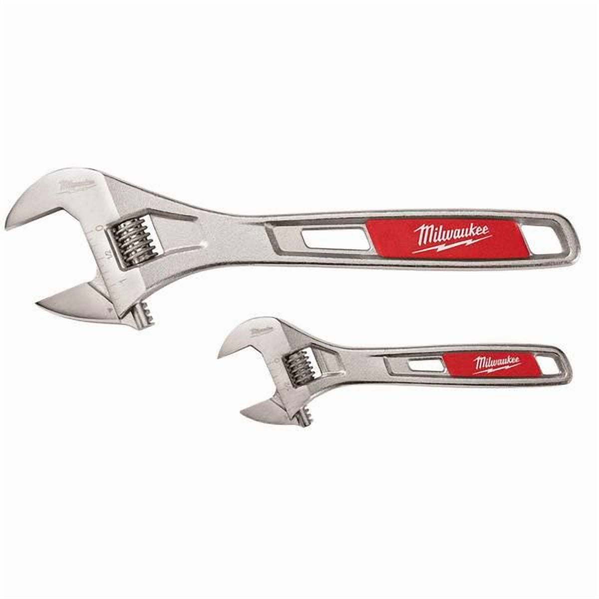 Milwaukee 2-Piece 6  and 10  Adjustable Wrench Set