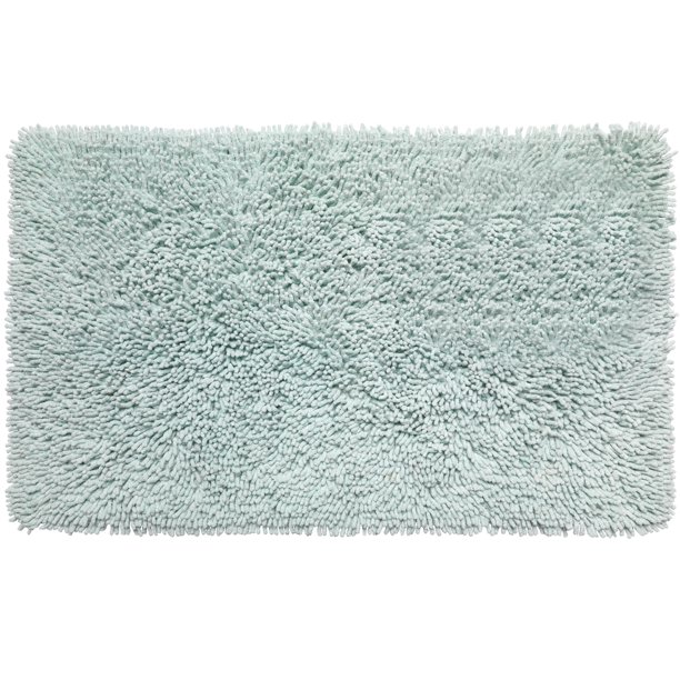 Kensington Shaggy Chenille Cotton Noodle Bath Bathroom Rug 21" x 34