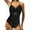 Black, variant on Holiday Promotion UTSJKR Women V Neck One Piece Swimsuit Wrapped Mesh Tummy Control Bathing Suit with Adjustable Spaghetti Straps Black 8