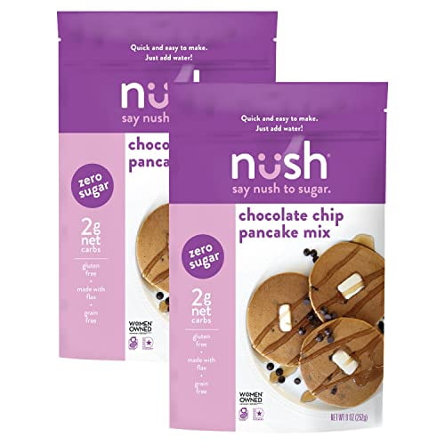 SugarFree Pancake and Waffle Mix by Nush Foods (Chocolate Chip