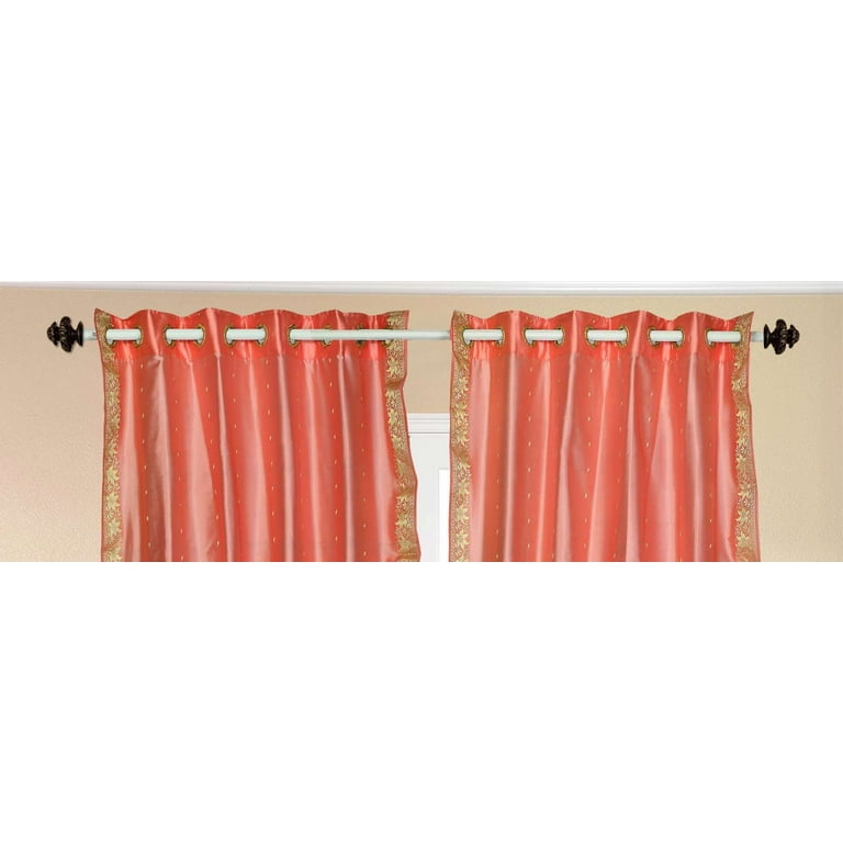 Pink & Orange Sari Curtain Panels Pink & Orange Sari Curtain Panels