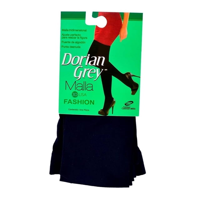 Mallas Dorian Grey para Mujer, 3D Lisa Azul Talla CH