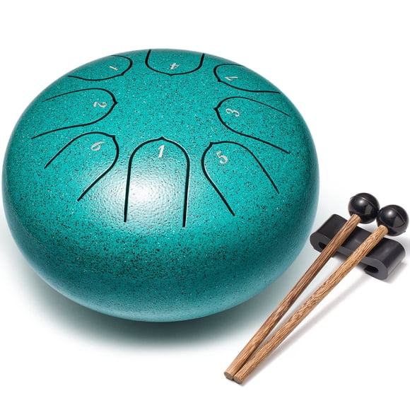 Libro de música Leonbird con forma de tambor de acero, 15 cm, 8 notas con bolsa, bastones