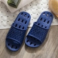 thumbnail image 2 of Mens Slippers,Soft EVA Bath Slippers Water Leakage Sandals for Men Women Home Indoor Outdoor Use,Slippers for Men,Dark Blue,8.5, 2 of 4