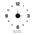 thumbnail image 6 of Frameless Wall Clock, Large Modern 3D Mirror Wall Clock Mute Diy Wall Stickers For Living Room Bedroom Home Decoration, 6 of 6
