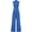 Brilliant Blue, variant on FreshPretty Womens Jumpsuit Dressy Casual Summer Outfits One Piece Cap Sleeve Mock Neck Wide Leg Pants Rompers with Pockets