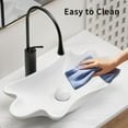 thumbnail image 2 of 24x13 Inch Shell Shape Above Counter Bathroom Vessel Sink, White Ceramic Vanity Bowl, 3D Ocean-Inspired Design, Pre-Installed Drain, No Faucet Hole, 2 of 6