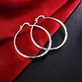 thumbnail image 4 of Saengthong Women Fashion 925 Sterling Solid Silver Ear Stud Hoop Earrings Wedding Jewelry, 4 of 6