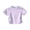 Purple, variant on BFHHYA Girls Short Sleeve Shirts Ruched Side Crew Neck T-Shirts Solid Color Summer Basic Tops for Girls 1-11 Years