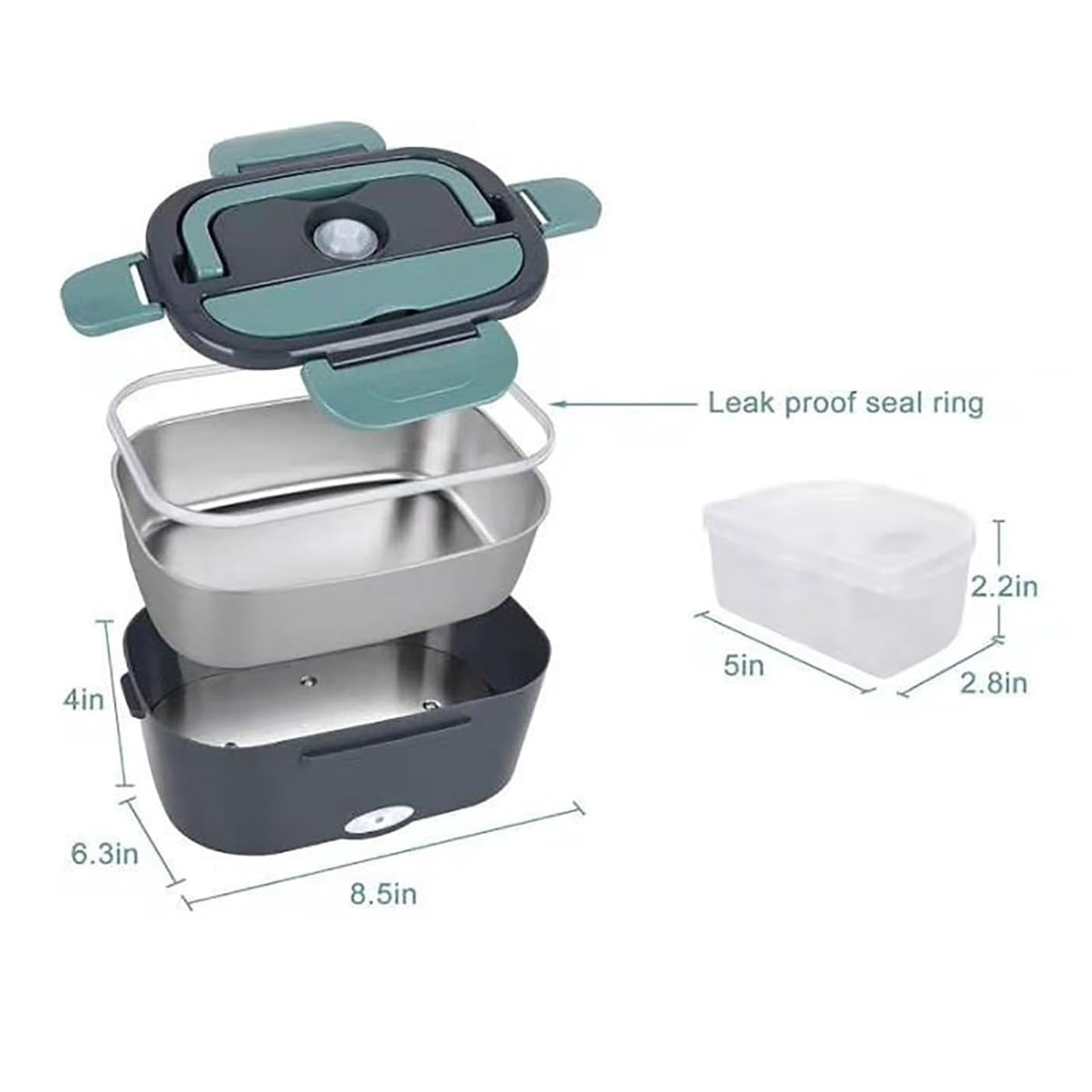 Lunch Box Heater - Portable Food Warmer for Car, Truck, Office, and Work, Includes 304 Stainless Steel Container, 110V Heated Lunch Box for Adults, Bento Box with Adjustable Temperature