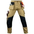thumbnail image 3 of Notus Men’s Work Casual Tactical Cordura Knee Carpenter Construction Utility Cargo Work Trousers Pants Khaki 32-34, 3 of 5