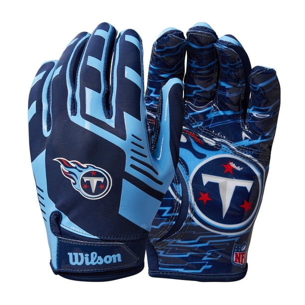 Guantes de fútbol americano Wilson Nfl Stretch Fit - Tennessee Titans para adultos