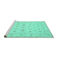 thumbnail image 2 of Ahgly Company Machine Washable Indoor Rectangle Persian Turquoise Blue Traditional Area Rugs, 2' x 3', 2 of 4