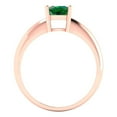 thumbnail image 4 of Clara Pucci 14K Rose Gold 1ct Emerald Solitaire Ring for Women, 4 of 7