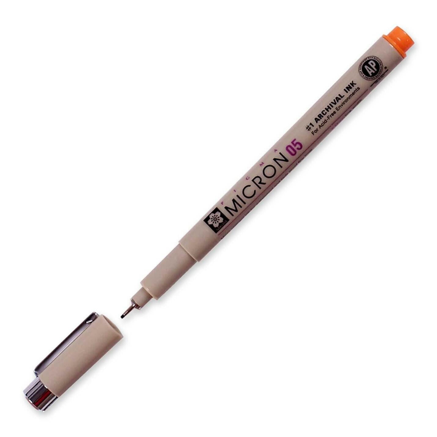 Pigma Orange Fine Line Design Pen .45mm