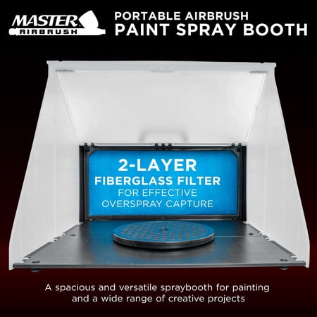 Portable Hobby Airbrush Paint Spray Booth Kit Exhaust Filter Extractor Set Model