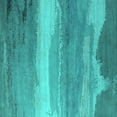 thumbnail image 1 of Ahgly Company Indoor Square Oriental Turquoise Blue Industrial Area Rugs, 5' Square, 1 of 4