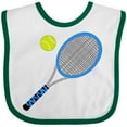 thumbnail image 3 of Inktastic Blue Tennis Racket and Ball Boys or Girls Baby Bib, 3 of 4