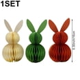 thumbnail image 2 of 3Pcs Easter Decorations, 3PCS Easter Bunny Honeycomb Colorful Easter Centerpiece Table Decorations for Easter, Egg Hunt, Birthday, Bunny Themed Party, Spring Garden Party, 2 of 7