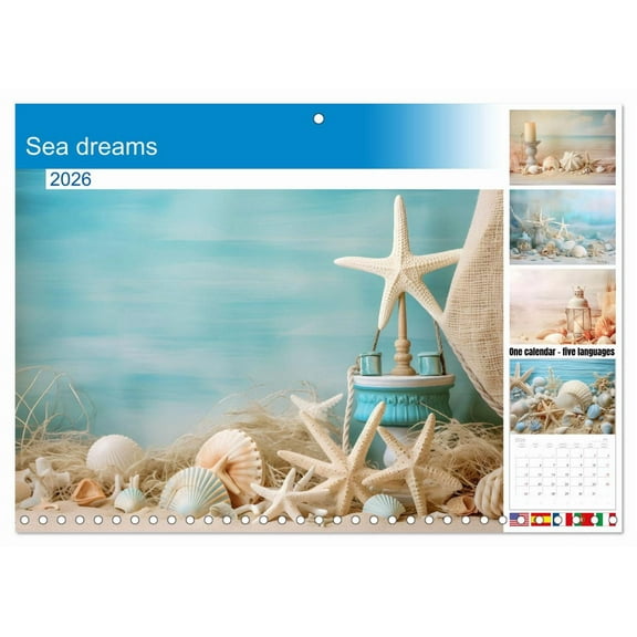 Sea dreams (Monthly Wall Calendar 2026 16.5 x 23.4 (open)), CALVENDO 14 Month Calendar