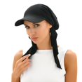 thumbnail image 2 of Women Muslim Headscarf Hat Pre Tied Hair Loss Turban Solid Color Chemo Baseball Cap Slouchy Bonnet Head Cover, 2 of 7