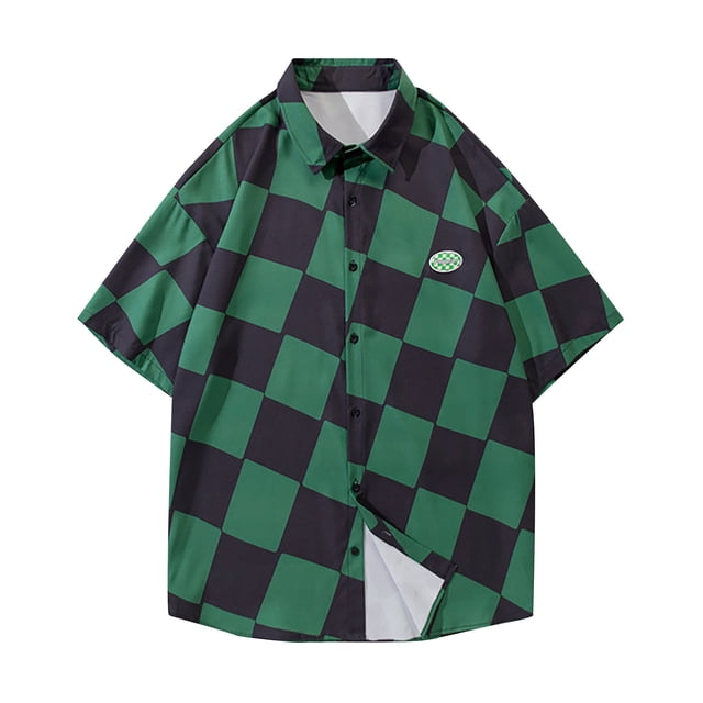 pstuiky camisetas de hombre, Camisa de manga larga vintage informal de color liso con solapa y botones para hombre camisas casuales para hombre xxl