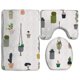 thumbnail image 1 of Juego de alfombras de baño de 3 piezas ABPHQTO Cactus Divertido 18x30 18x14 18x14,7 pulgadas, 1 of 2