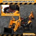 thumbnail image 2 of COCLUB 12V Excavator Construction Vehicles for Boys Girls, Battery Powered Ride On Car with Remote Control, Front Loader Bulldozer, Digger, Ceiling, Electric Ride on Toys for Kids, Yellow, 2 of 7