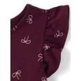 thumbnail image 2 of The Children's Place Baby And Toddler Girls Short Sleeve Bow Flutter Dress, Sizes 6M-5T, 2 of 3