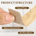 thumbnail image 3 of Uxcell 1/2 inch x 49ft Wood Veneer Edge Banding, Flexible White Oak Edging Strips for Furniture Restoration, 3 of 7