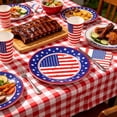 thumbnail image 6 of Nkmbld 25 Pack 4th of July Paper Plates, Patriotic Disposable Dinner Plates Stars Stripes Designs Red White Blue Table Decorations, 6 of 8