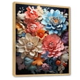 thumbnail image 2 of Designart "Artistic Expression With Colorful Botanicals III" Flowers Floater Framed Wall Art Prints, 2 of 5