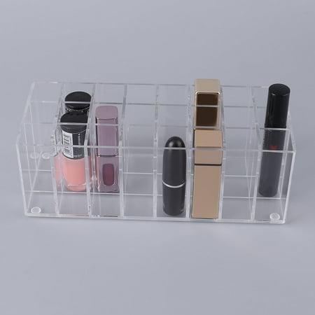 Acrylic Lipgloss Holder With 24 Storage Compartments Cosmetic Storage Box