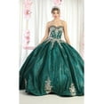 thumbnail image 3 of Women's Layla K Sweet 16 Birthday Party Dress Hunter Green Gold Style LK179 Ball Gown And 8 HUNTER GREEN/GOLD, 3 of 7