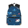 thumbnail image 1 of Easygdp Colorful Ocean Shark Mochila Casual para Portátil, Mochila para Escuela, Viajes, Negocios, 1 of 6