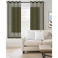 thumbnail image 3 of Forest Green Geometric Blackout Curtains for Bedroom, White Greek Key Design Abstract Modern Room Darkening Window Drapes for Living Room, Thermal Insulated Grommet Curtains, 27.5x39 inch, 2 Panels, 3 of 9