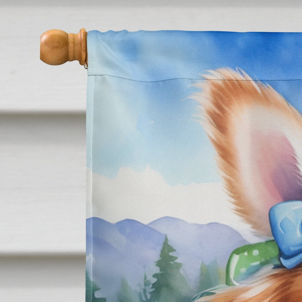 Japanese Chin Easter Egg Hunt House Flag 28 in x 40 in