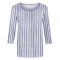 thumbnail image 5 of Tops de Verano 3/4 Mangas para las Mujeres 2025 Moda Impresa Camiseta Blusa Cuello Redondo Casual Primavera Y Verano Top Mujeres Tops de Verano Casual, 5 of 5