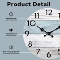 thumbnail image 3 of Reloj de pared KECYET de 14 pulgadas, silencioso, sin tictac, retro, azul, 3 of 9