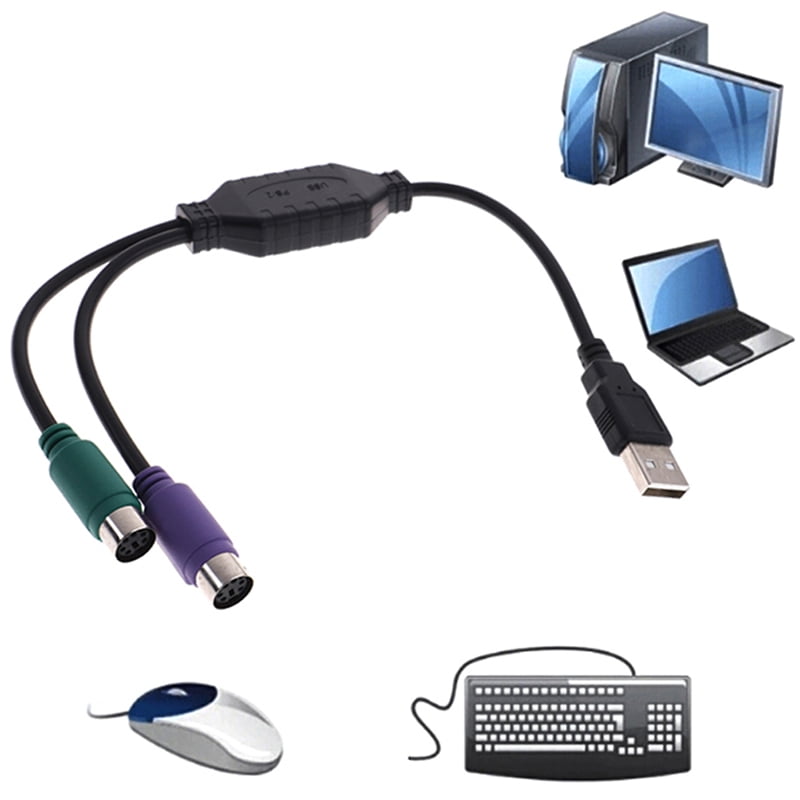 1pcs USB Male to PS2 Female Cable Converter Use For Keyboard Mouse Adapter 