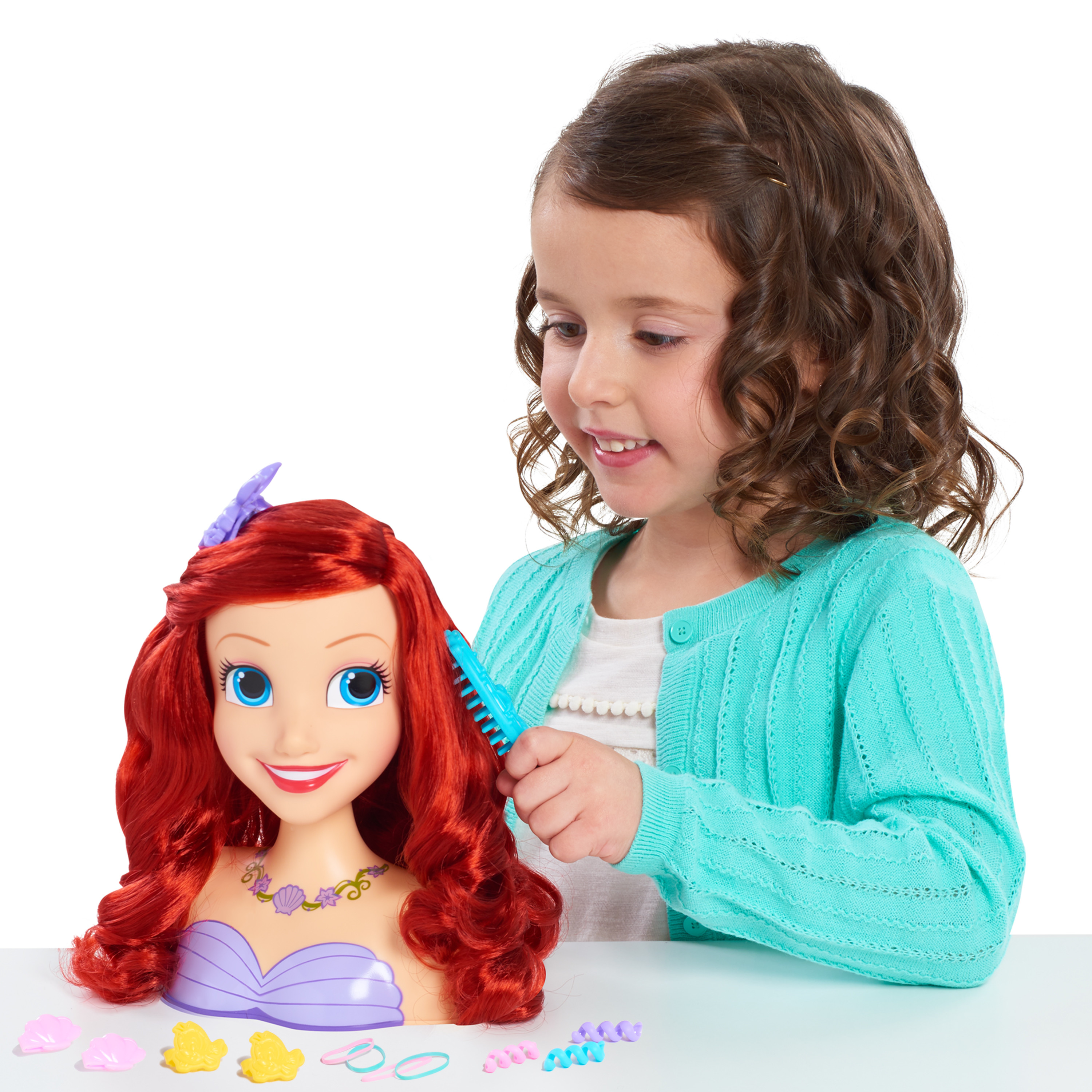 Disney Princess Ariel Styling Head, 14-pieces, Officially Licensed Kids Toys for Ages 3 Up, Gifts and Presents - image 2 of 3