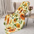 thumbnail image 3 of Sikiie Sunflowers And Butterflies Cozy Flannel Fleece Throw Blanket: Lightweight & Thick for All Seasons - Perfect for Women, Men, & Kids"50"x40", 3 of 6