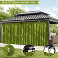 thumbnail image 3 of Pakunoda 14' X 6.5' Gazebo Universal Replacement Privacy 4-Panel Curtains, Waterproof Outdoor Curtains Grass Green Sidewall with Zipper for Patio 12' X 16' Gazebo Garden Backyard, Curtain Only, 3 of 8