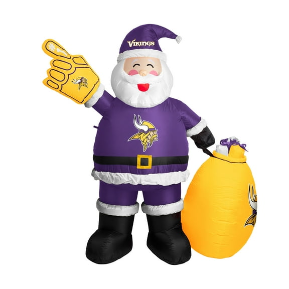 Minnesota Vikings 7' Inflatable Santa
