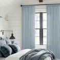 thumbnail image 6 of SUSIELADY Linen Curtains 84 Inch, Pinch Pleated 2 Panels, Semi Sheer Light Filtering Drapes for Living Room Bedroom, Farmhouse Window Treatment, Back Tab or Rings, Dusty Blue, 6 of 9