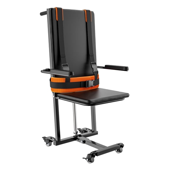 VERPAL Electric Patient Lift Transfer Chair for Elderly Falls, Floor Lift Chair with T-stabilized Base, Support Up to 440 LBS