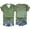 Green, variant on Women Casual Double Gradient Printed Short Sleeved Let Them Misunderstand You V Neck T Shirt