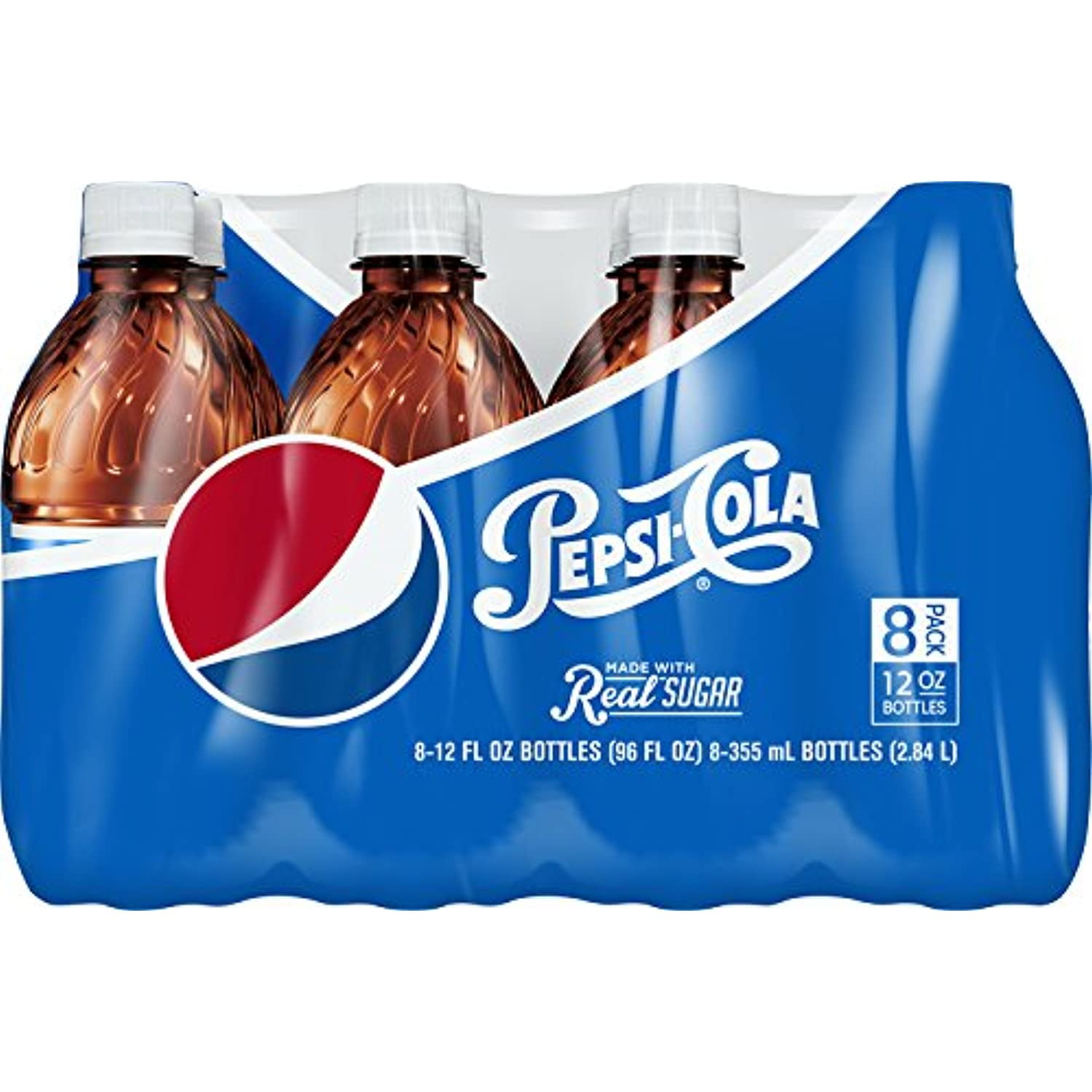 Pepsi Made With Real Sugar Bottles 8 Count 12 Fl Oz Each